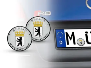 TÜV Kennzeichen-Sticker Bundeshauptstadt Nummernschild plakette
